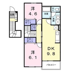 ディーア・クミルＢの物件間取画像